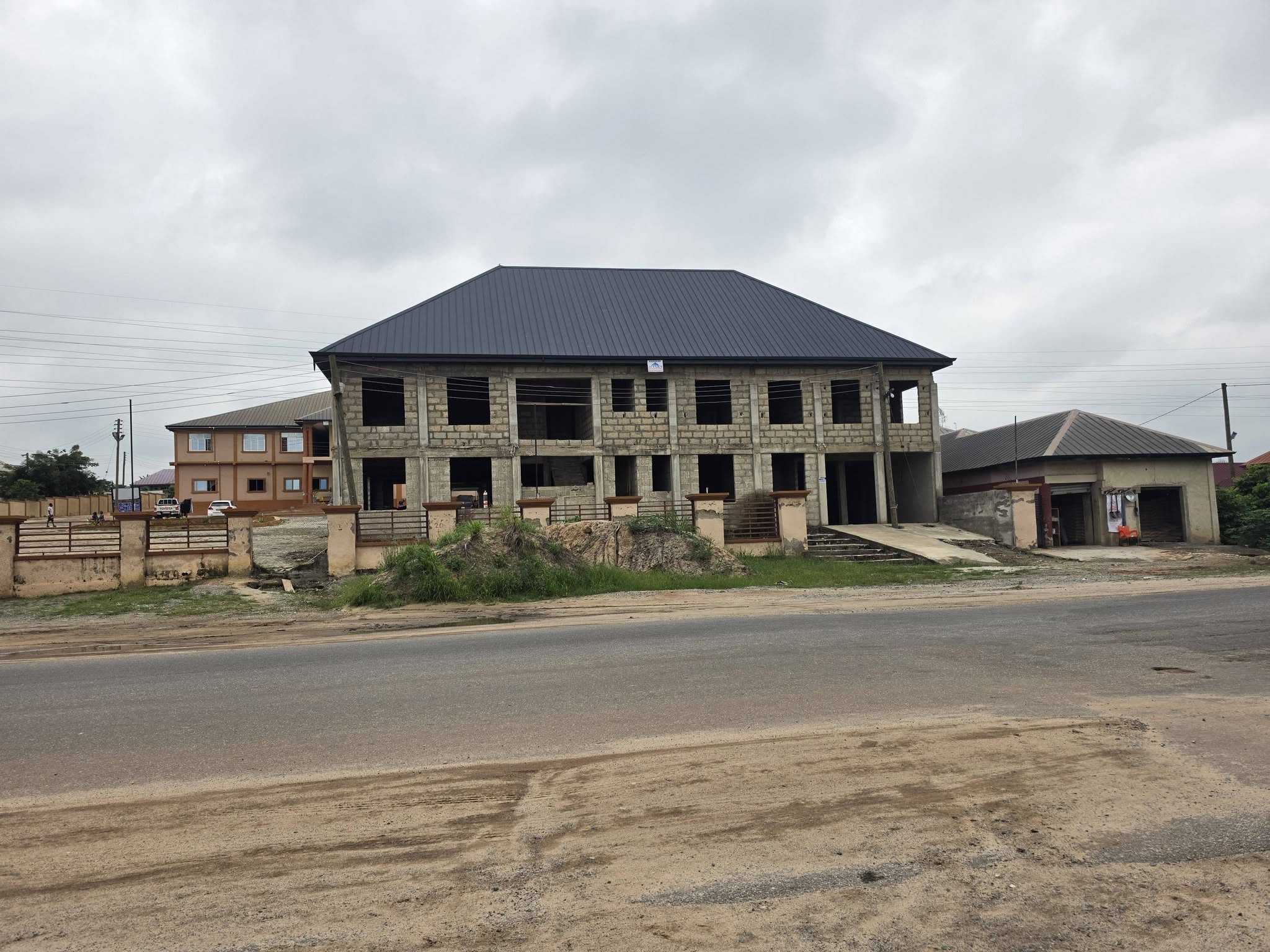 Modern commercial plaza construction in Ghana by Werner Construction Consult